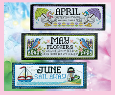 Monthly Blocks- April Ducks, May Flowers & April Sails