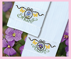 Spring Garden Welcome Towels